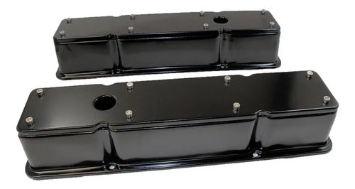 Tapas de Punterías Negras Altas 2 Piezas SBC Chevrolet GMC 283 305 327 350 400