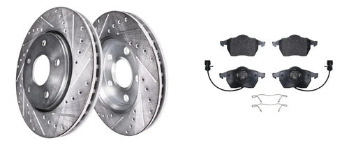Kit Frenos Discos Ranurados Audi A4 A6 Volkswagen Passat