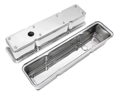 Tapas de Punterías Cromadas Altas 2 Piezas SBC Chevrolet GMC 283 305 327 350 400