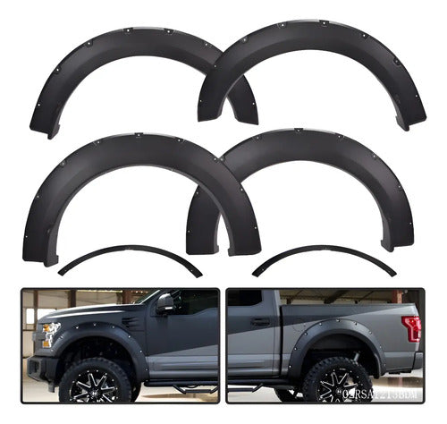 Cantoneras Fender Flares Ford Lobo F150 2015 2016 2017 Negro Negro