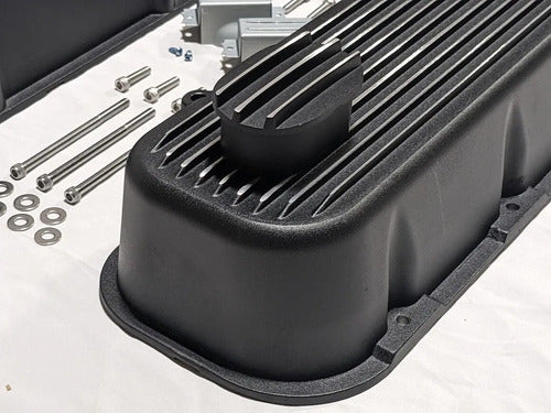 Tapas de Punterías Aluminio Altas Con Aletas Con Respiradero BBC Chevrolet GMC 396 427 454