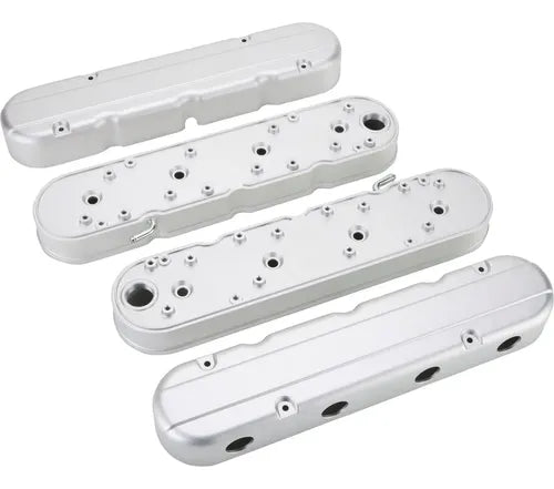 Tapas de Punterías Aluminio Lisas Con Base de Bobinas LS Chevrolet GMC 4.8 5.3 Silverado