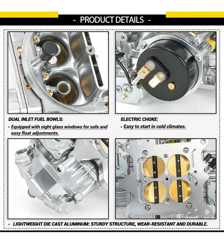 Carburador 4 Gargantas 650 Cfm Doble Bomba Ford 289 302 351 Mustang Falcon Torino Fairlane