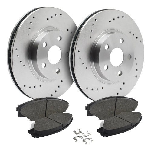 Kit Frenos Discos Perforados Ford Mustang 1999-2004