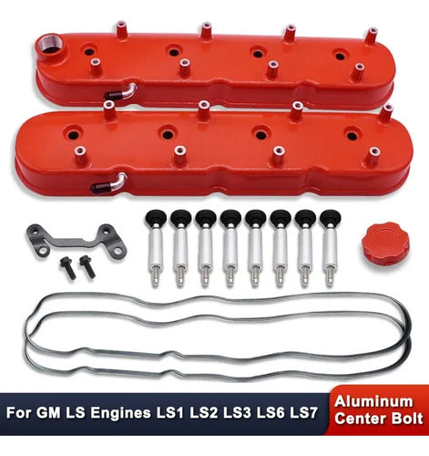 Tapas de Punterías Aluminio Altas Con Base de Bobinas LS Chevrolet GMC 4.8 5.3 Silverado