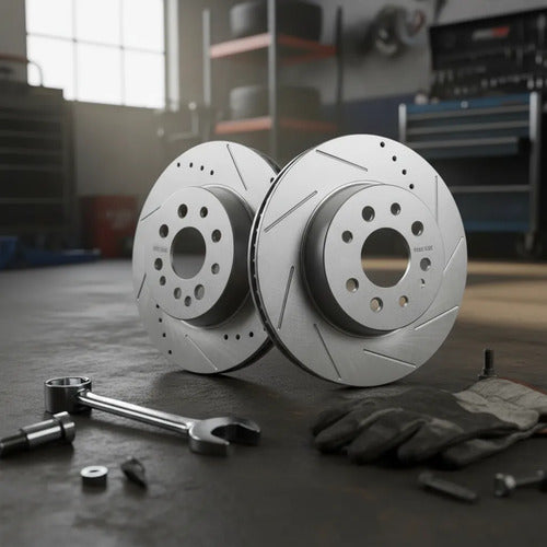 Discos Freno Delantero Powerstop Chevrolet Camaro Ranurados