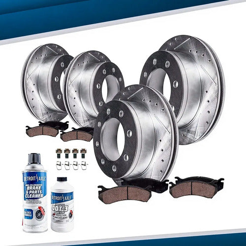 Kit Frenos Discos Ranurados Ford F-350 Super Duty 2005-2007