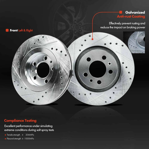 Kit Frenos Perforados Volkswagen Golf Jetta 2000-2006