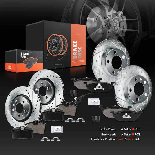 Kit Frenos Perforados Volkswagen Golf Jetta 2000-2006