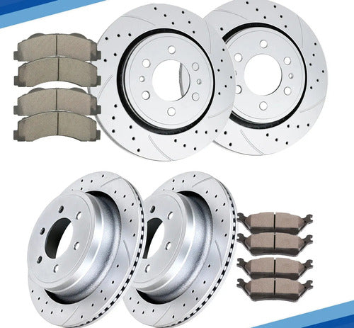 Kit Frenos Discos Ranurados Ford F-150 2012-2020 Cerámicos