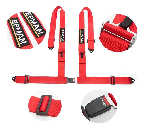 Cinturon O Arnes De Seguridad 4 Puntos Racing Carreras Autos