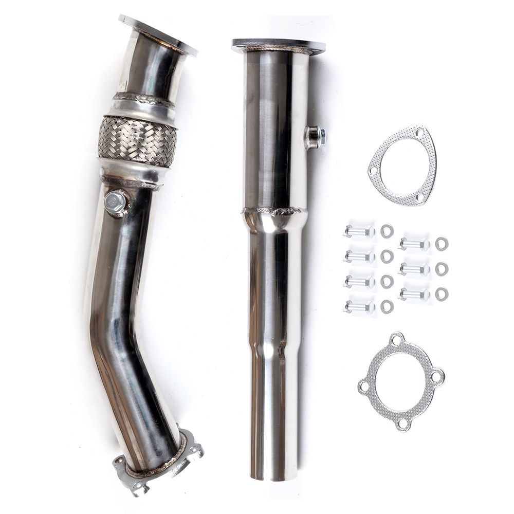 Downpipe Tuberia Escape 1.8T VW SEAT Jetta Golf Beetle Leon Ibiza MK4 3 Pulgadas Turbo Acero inoxidable VolksWagen
