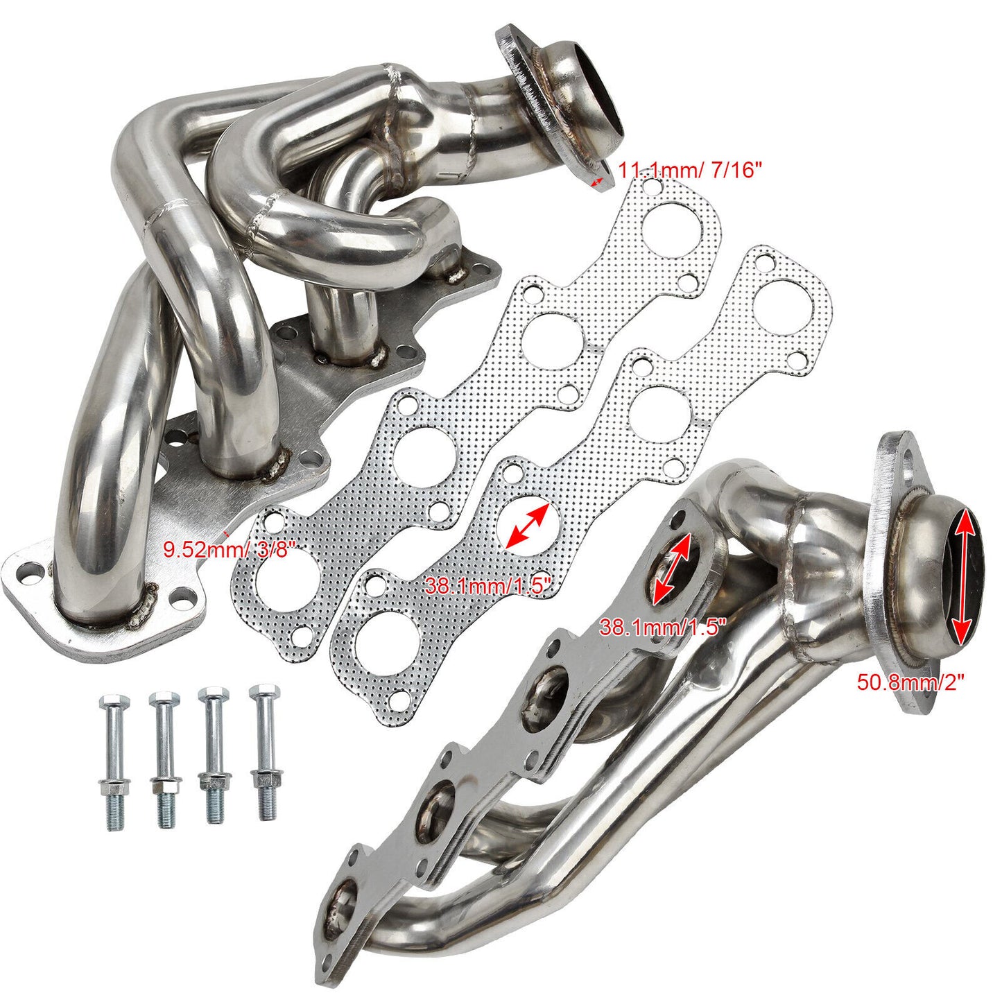 Headers Ford F150/F250/Expedition 5.4L 1997-2003 V8 - Colectores Deportivos Acero Inoxidable