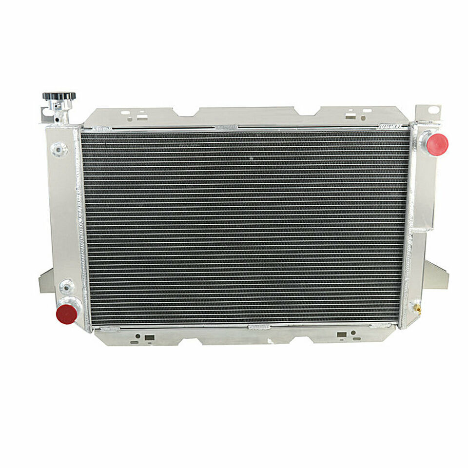 Radiador Aluminio para Ford F150 F250 F350 Bronco V8 5.0 5.8 7.5 - 3 Filas con Ventiladores y Tolva de Aluminio