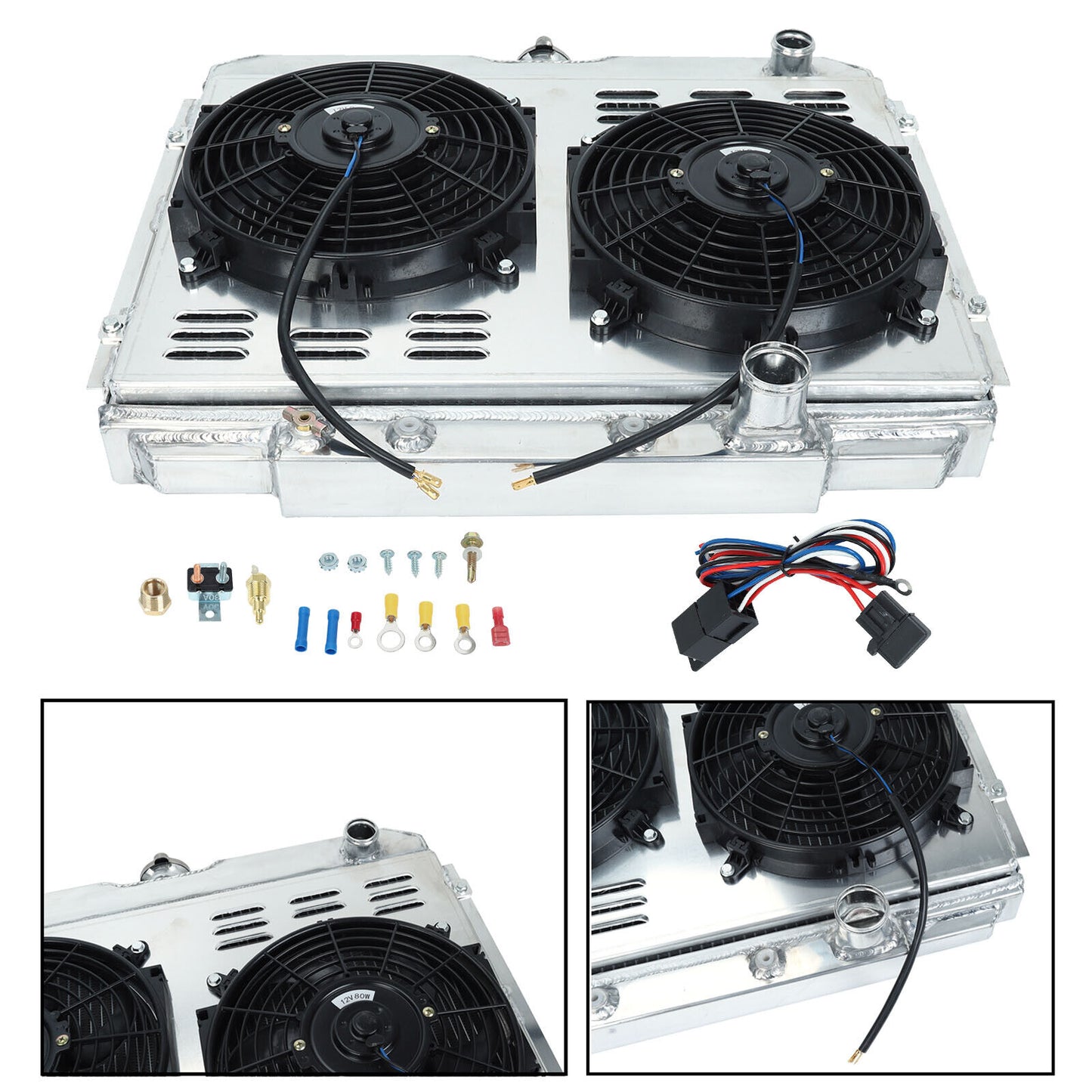 Radiador Aluminio 3 Filas Ford Mustang Fairlane Cougar Falcon 1967-1970 - Alto Rendimiento