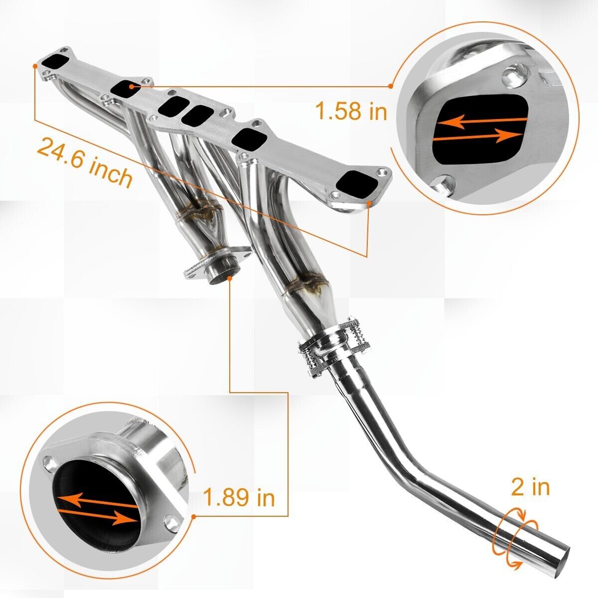 Headers Escape Ford 6 Cil Linea 144-250 3.3 1964-1983 - Colector Deportivo