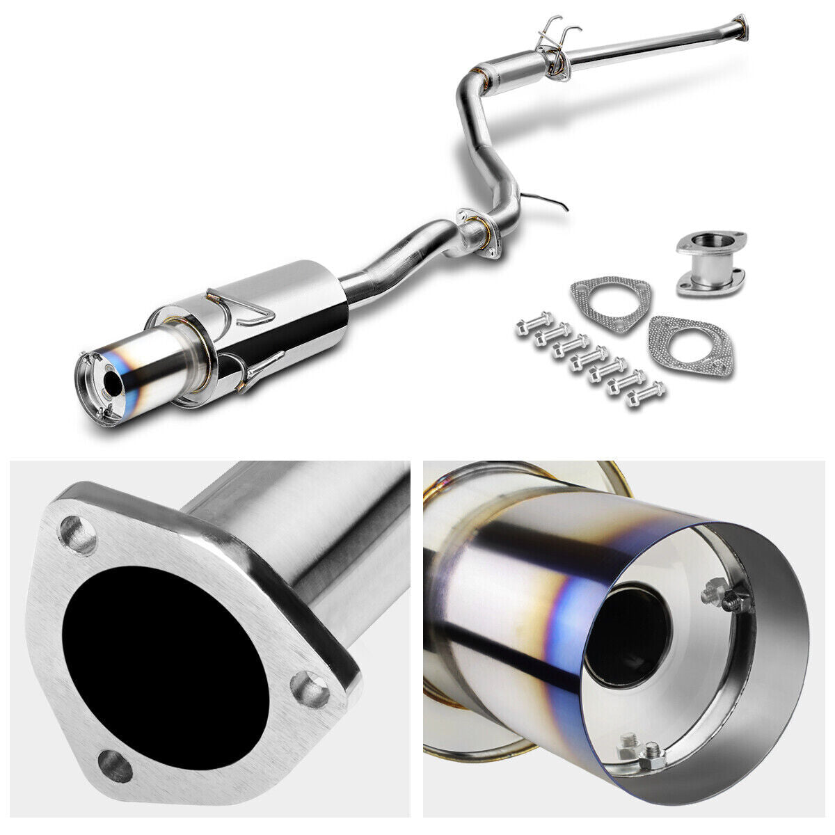 Catback Tuberia Escape Honda Civic 1.8 2006-2011 Mofle N1 Resonador Deportivo Aumento Potencia Acero Inoxidable