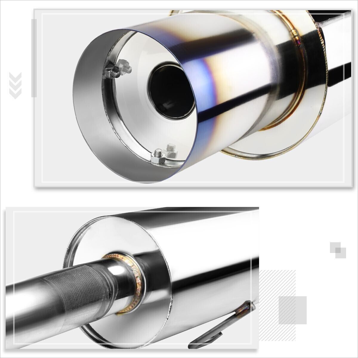 Catback Tuberia Escape Honda Civic 1.8 2006-2011 Mofle N1 Resonador Deportivo Aumento Potencia Acero Inoxidable
