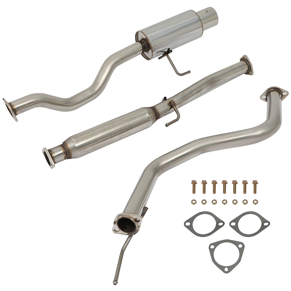 Catback Tuberia de Escape Honda Civic 1.5 y 1.6 1992-2000 Salida 4" con resonador N1 JDM para 4 Puertas y Coupe 2 Puertas