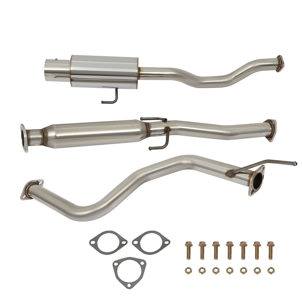 Catback Tuberia de Escape Honda Civic 1.5 y 1.6 1992-2000 Salida 4" con resonador N1 JDM para 4 Puertas y Coupe 2 Puertas