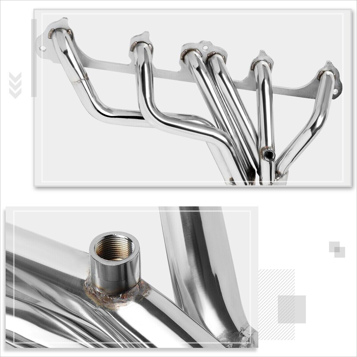 Headers Escape Jeep Cherokee Wrangler 4.0l 1987-1993 6 cil Acero Inoxidable - Colector Deportivo