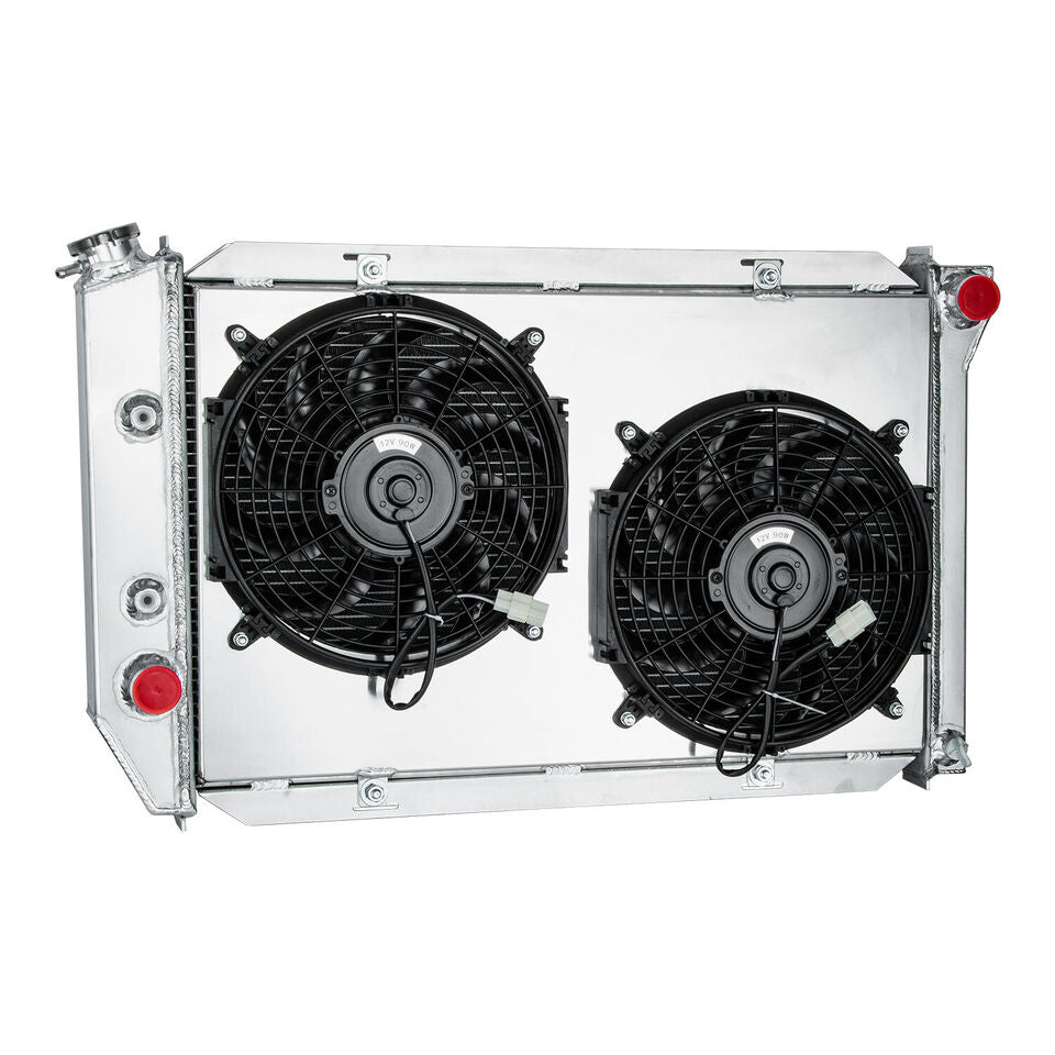 Radiador de 3 Filas Ford Mustang  Torino  Mercury LTD Cougar 1971 1972 1973 - Alto Rendimiento Tolva y ventiladores incluidos