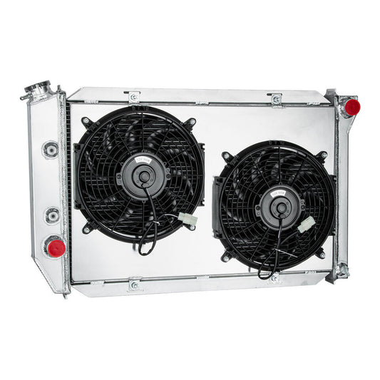 Radiador de 3 Filas Ford Mustang  Torino  Mercury LTD Cougar 1971 1972 1973 - Alto Rendimiento Tolva y ventiladores incluidos