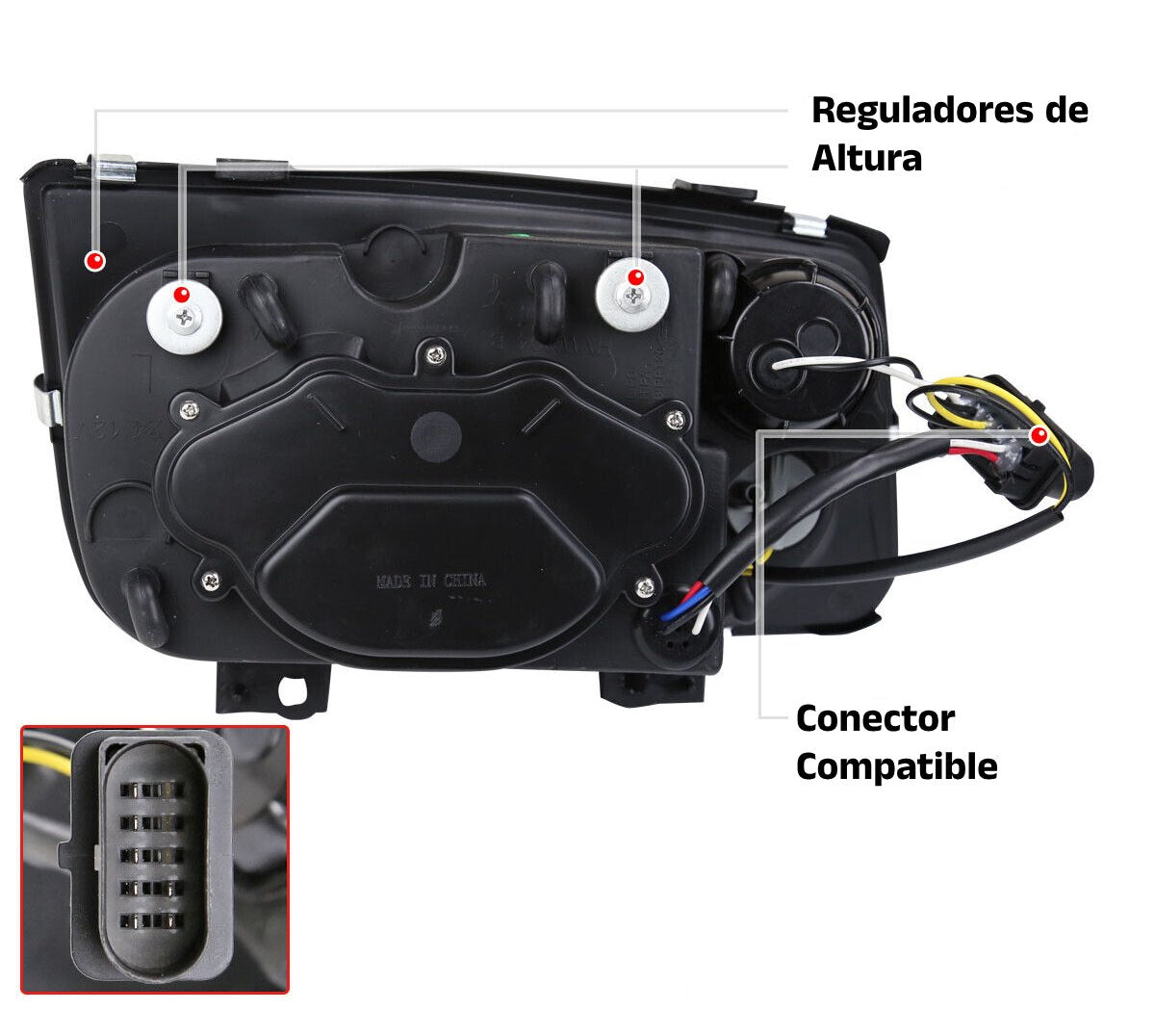 Faros Deportivos VW VolksWagen Jetta A4 MK4 1999-2007 Ojos De Ángel de Lupa o Proyectores Fondo Negro