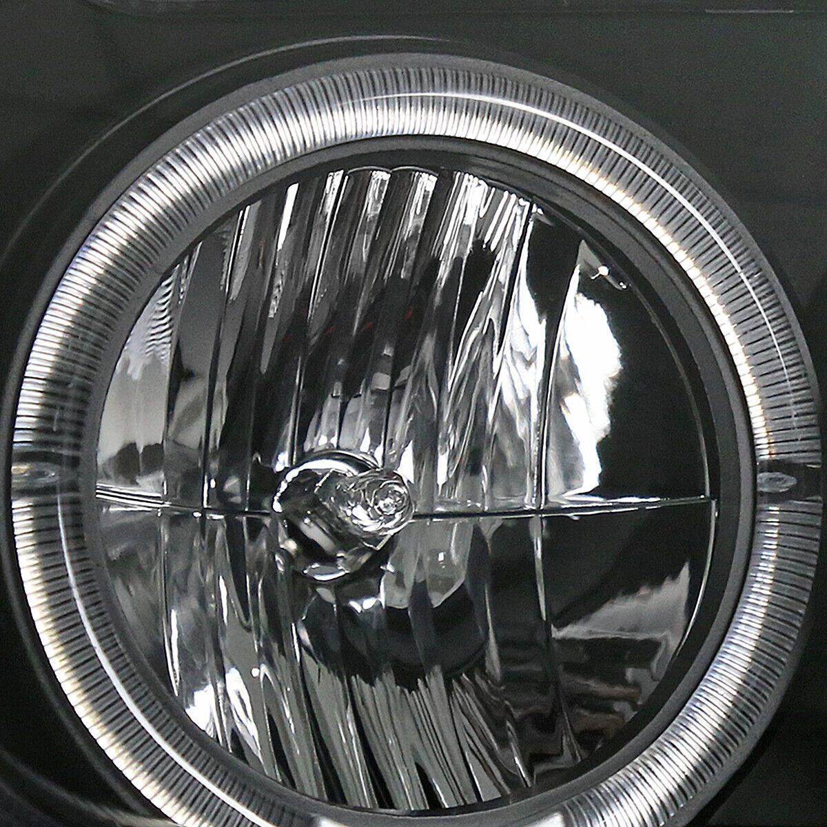 Faros Deportivos VW VolksWagen Jetta A4 MK4 1999-2007 Ojos De Ángel de Lupa o Proyectores Fondo Negro
