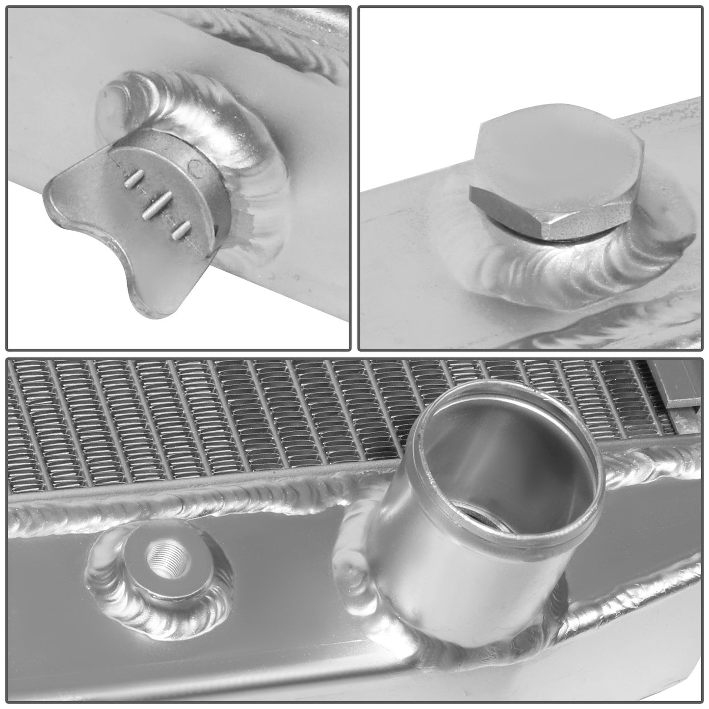 Radiador Aluminio Dodge Charger Challenger Coronet Barracuda Plymouth RoadRunner 1970 1971 1972 1973 - 3 Filas