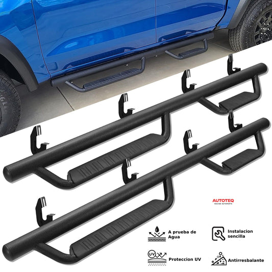 Estribos Laterales Side Steps para Chevrolet Colorado 2015-2025 4 Puertas - Tubo 3 pulgadas uso Rudo