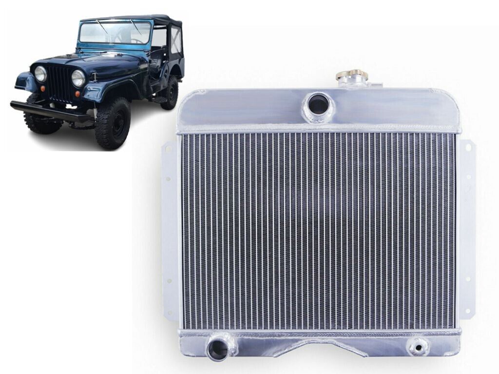 Radiador Aluminio para Jeep Willys CJ3 CJ5 CJ6 1948-1958 L4 L6 - 3 Filas Ideal para Restauracion