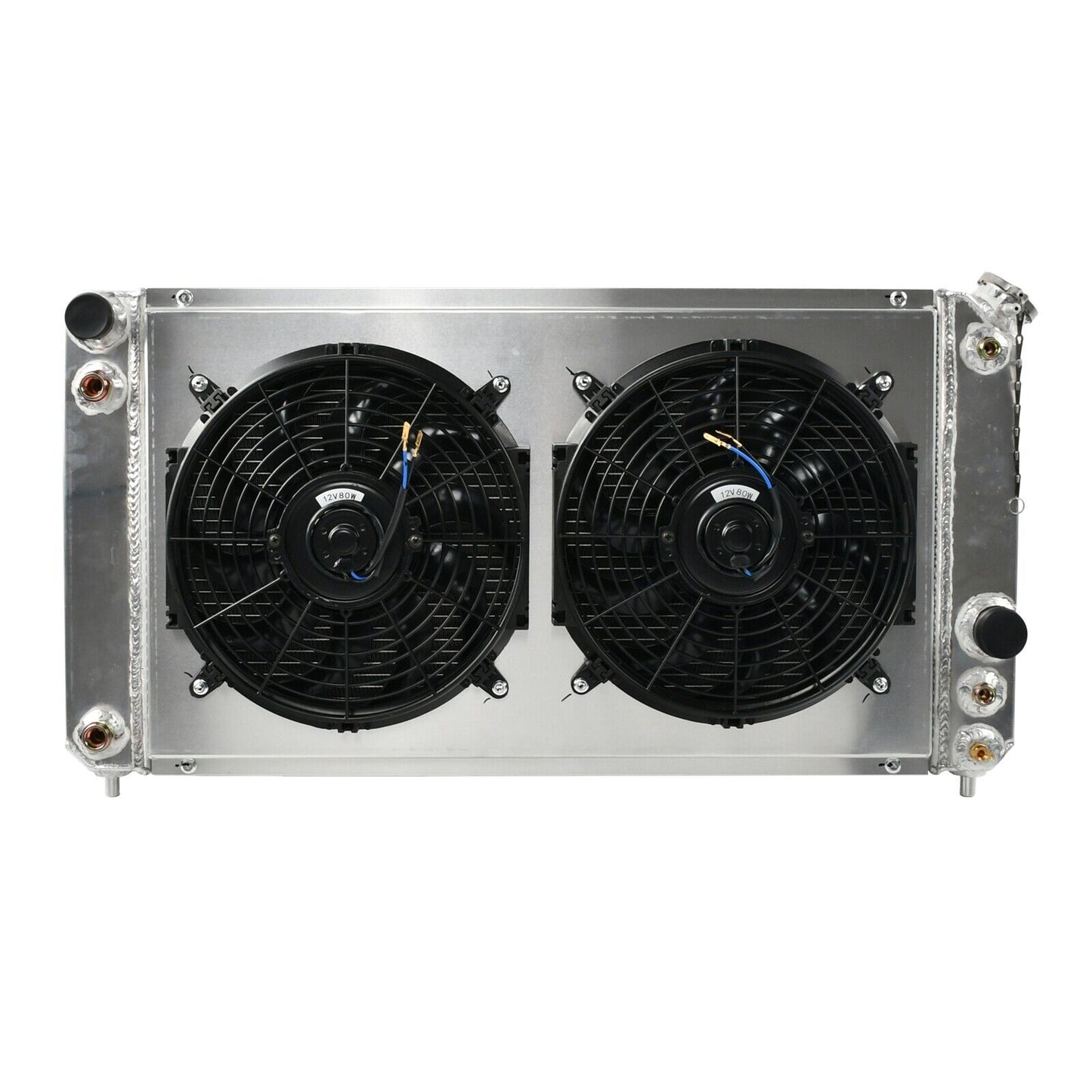 Radiador Aluminio 3 Filas Chevrolet S10 Blazer Sonoma 4.3 1996-2005 + Ventiladores y Tolva Aluminio