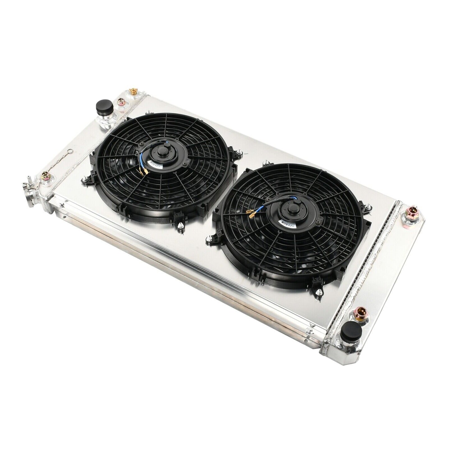 Radiador Aluminio 3 Filas Chevrolet S10 Blazer Sonoma 4.3 1996-2005 + Ventiladores y Tolva Aluminio