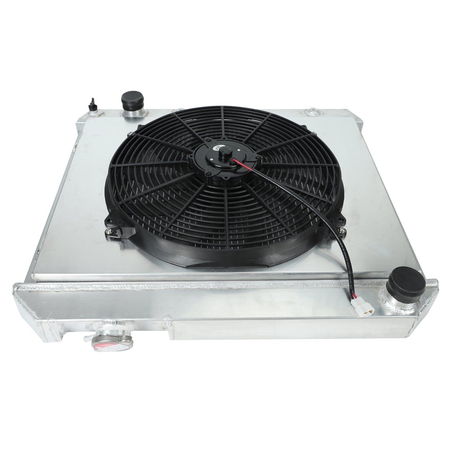 Radiador Aluminio Chevrolet 1963 1964 1965 1966 1667 1968 + Tolva de aluminio con Ventilador Incluido