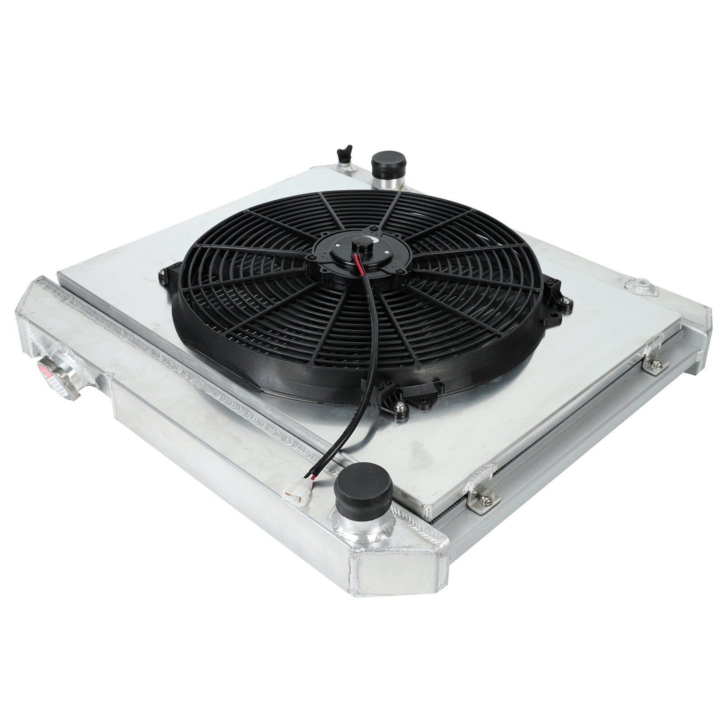Radiador Aluminio Chevrolet 1963 1964 1965 1966 1667 1968 + Tolva de aluminio con Ventilador Incluido