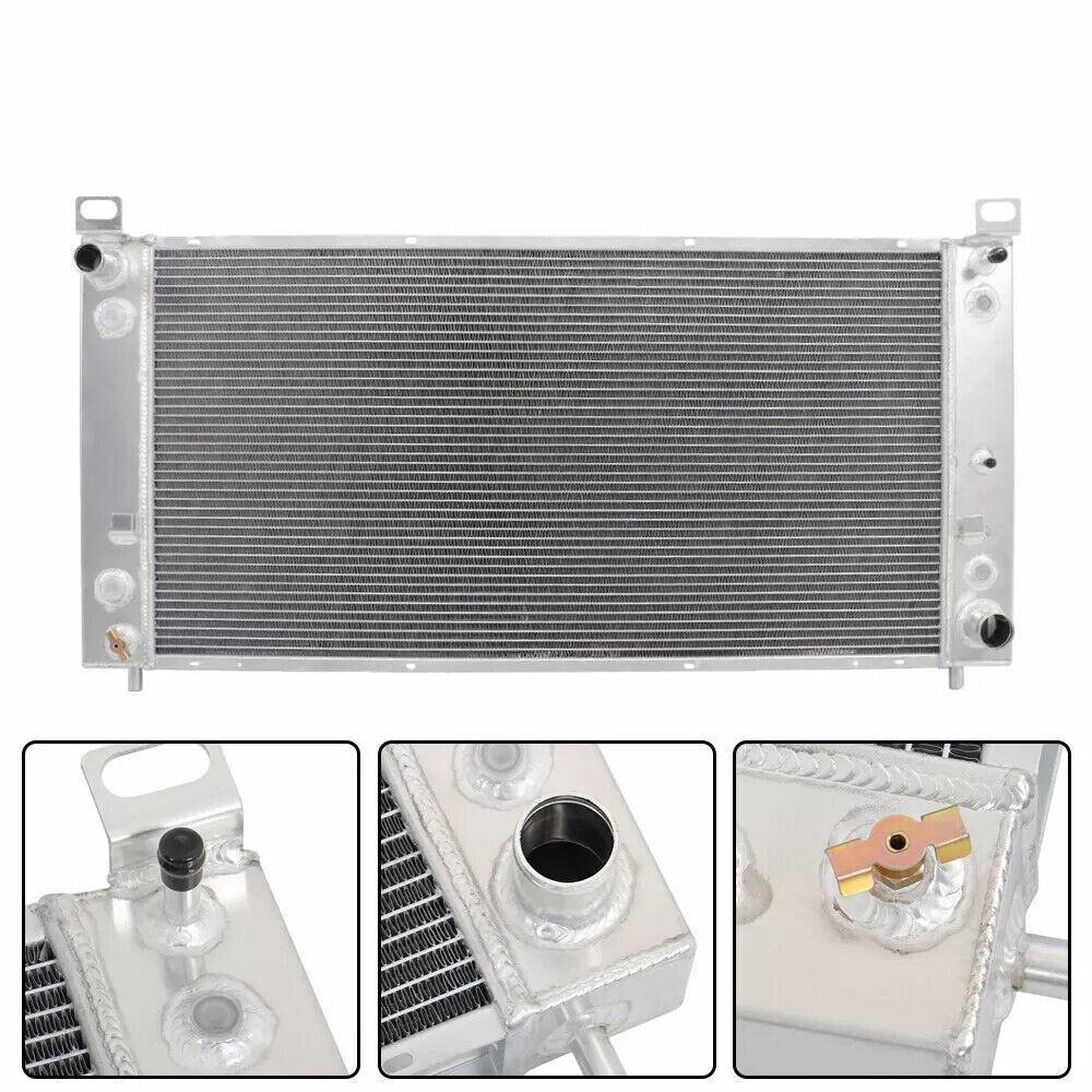 Radiador Aluminio Chevrolet Silverado Tahoe Suburban GMC Yukon Sierra 1999-2014 - 3 Filas Enfriamiento Superior