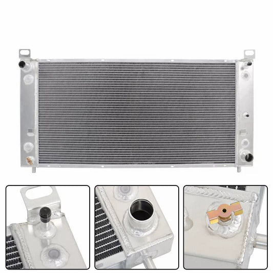 Radiador Aluminio Chevrolet Silverado Tahoe Suburban GMC Yukon Sierra 1999-2014 - 3 Filas Enfriamiento Superior