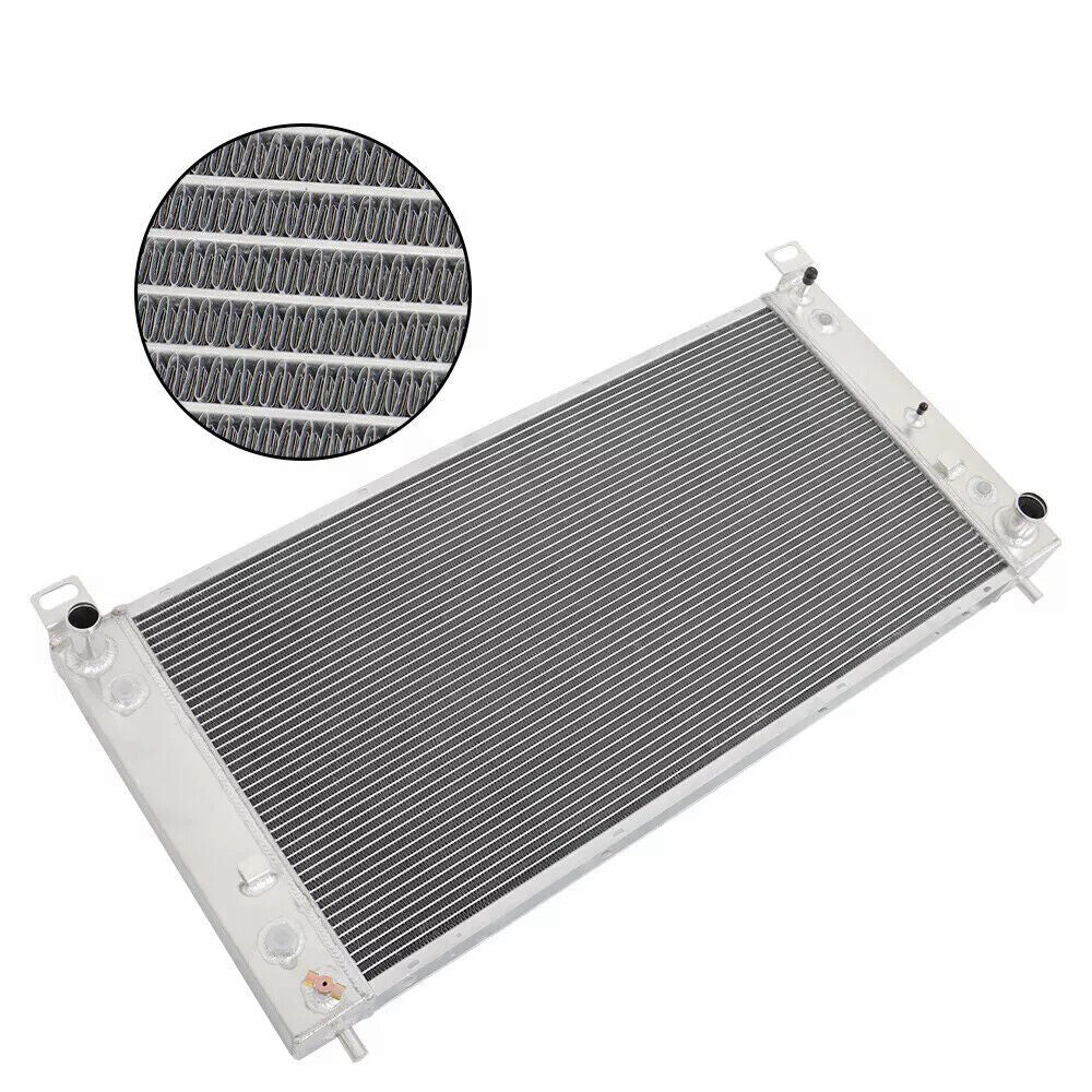 Radiador Aluminio Chevrolet Silverado Tahoe Suburban GMC Yukon Sierra 1999-2014 - 3 Filas Enfriamiento Superior