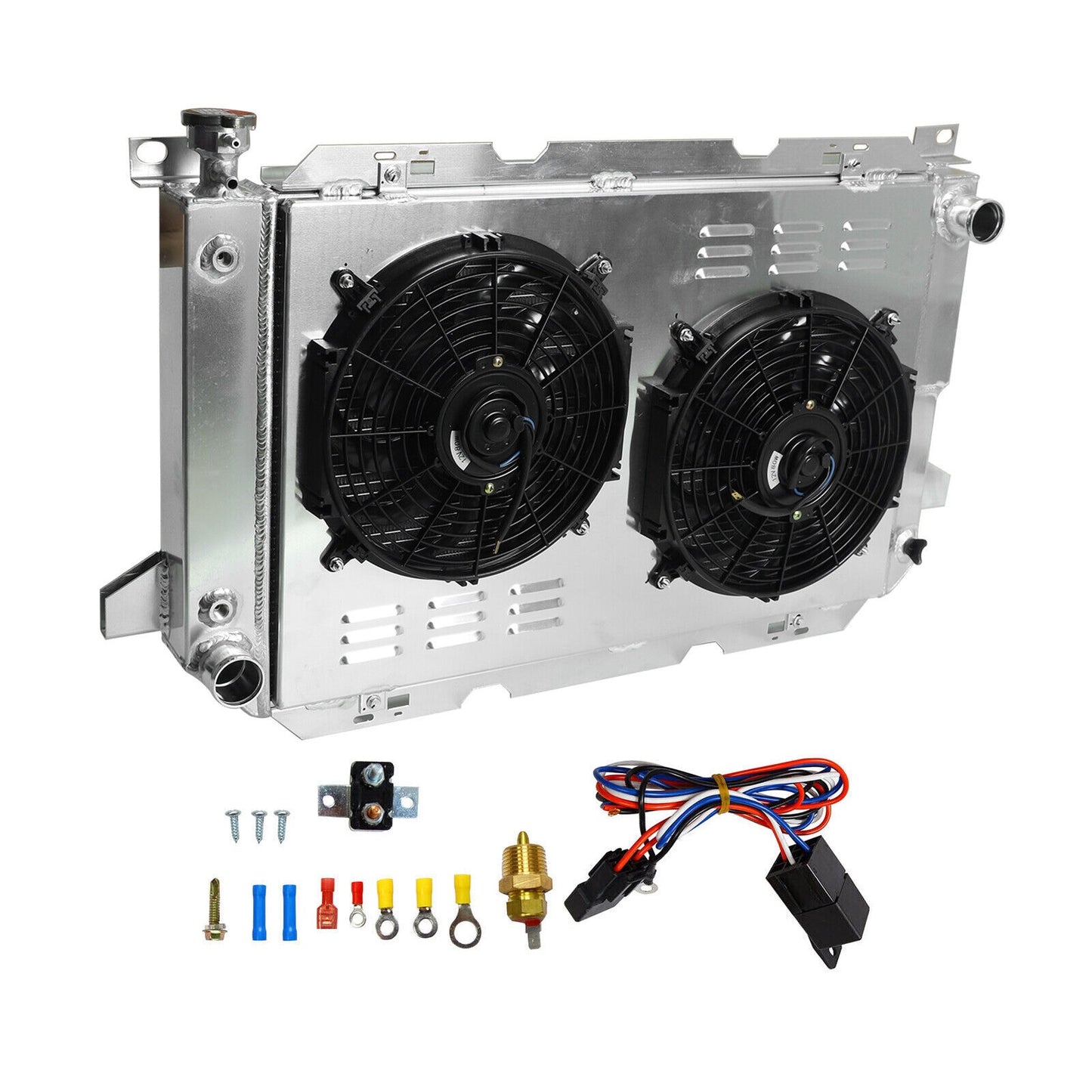 Radiador Aluminio Ford F150 F250 F350 Bronco 1985-1996 V8 - 3 Filas Ideal para Restauraciones