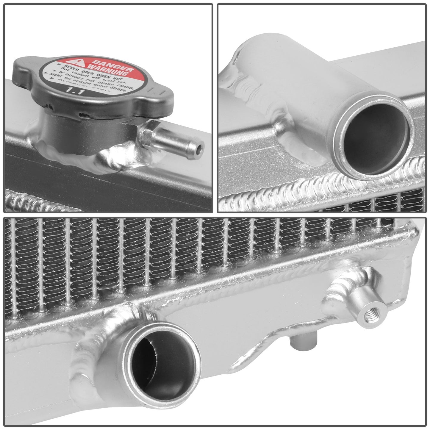 Radiador Aluminio Honda Accord 2.2 F22 1990-1993 y Prelude 1992-1996 - 2 Filas Ideal para Restauracion
