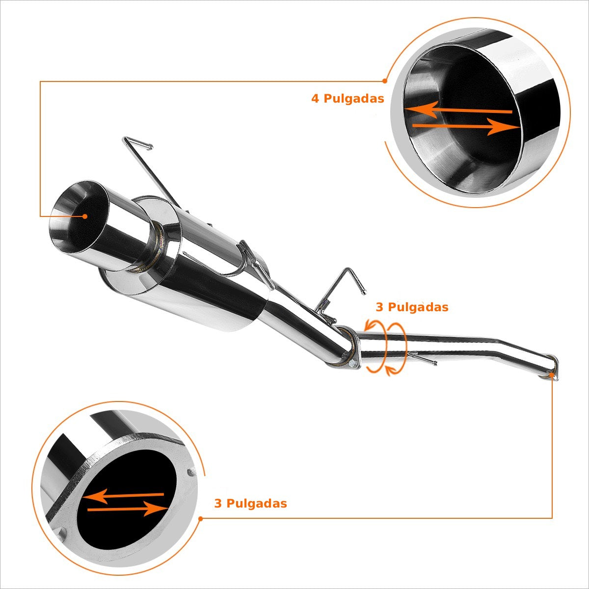 Catback Escape Nissan 240sx 1995-1998 - Tuberia deportiva