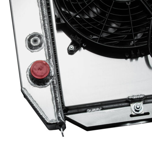 Radiador de 3 Filas Ford Mustang  Torino  Mercury LTD Cougar 1971 1972 1973 - Alto Rendimiento Tolva y ventiladores incluidos