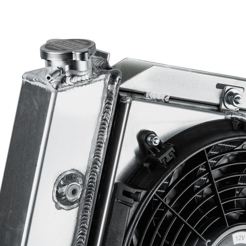Radiador de 3 Filas Ford Mustang  Torino  Mercury LTD Cougar 1971 1972 1973 - Alto Rendimiento Tolva y ventiladores incluidos