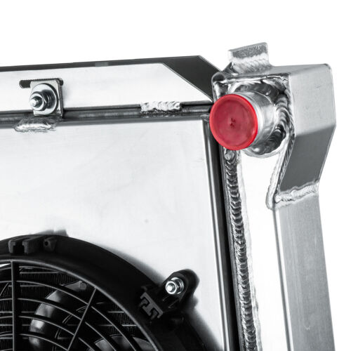 Radiador de 3 Filas Ford Mustang  Torino  Mercury LTD Cougar 1971 1972 1973 - Alto Rendimiento Tolva y ventiladores incluidos